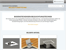 Tablet Screenshot of bodensteckdosen-beleuchtungstechnik.com
